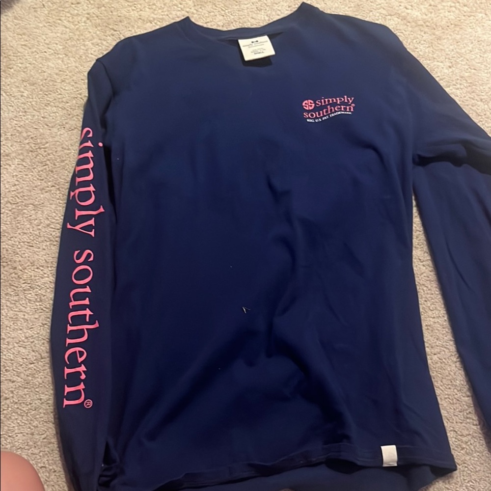 Simply Southern Navy Long Sleeve Shirt